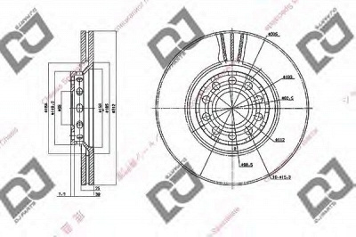 DJ PARTS bd1569 -  Тормозной диск